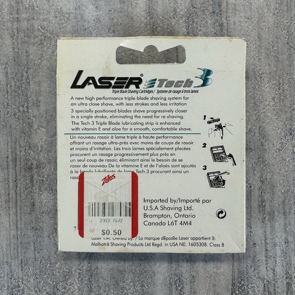 Laser Tech 3 Sensor Razor Blades, Works with Sensor Excel Razor 8 Cartridges New - Picture 2 of 2